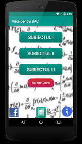 Miercuri 3 iulie 2019 absolvenții de clasa a 12 a susțin proba obligatorie a profilului la matematică sau istorie examenele încep la ora 09 00. Mate Pentru Bac For Android Apk Download