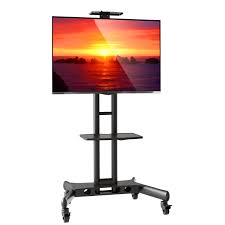 4.8 out of 5 stars. Mount Factory Rolling Tv Cart Mobile Tv Stand For 40 65 Inch Flat Screen Led Lcd Oled Plasma Curved Tv S Universal Mount With Wheels Walmart Com Walmart Com