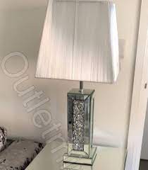 Choose from our pendant, tripod, or table lamps. Gatsby Crush Crystals Sparkle Mirrored Table Lamp By Outletmirrors Com Free Delivery Uk Ntionwide