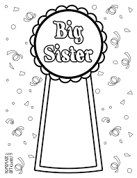 Free coloring pages template, free printable coloring page templates. Big Sister Coloring Page Coloring Library