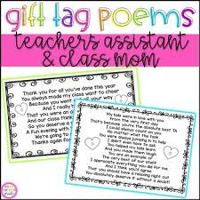 Check spelling or type a new query. End Of Year Gift Tag Poem Class Mom Teacher Assistant Thank You Poems Gift Tags