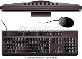View thousands of very cool free clipart. Computer Keyboard From Above Two Illustrations Of A Top Down View Of A Typical Desktop Computer Keyboard And Monitor Screen Canstock