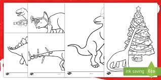 We have here coloring pages that suitable for toddlers and for preschoolers. Christmas Dinosaurs Colouring Pages