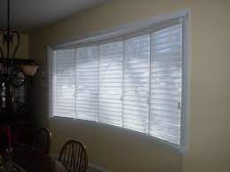 Drapes, valances or even blinds are an idyllic addition to any set of bow windows. Big Bow Window Philadelphia By Blinds Designs Houzz