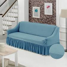 غطاء كنب ثلاثي تركي لون أزرق