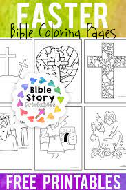 1 activity page on which kids can fill their own easter basket with goodies. Easter Bible Coloring Pages Bible Story Printables