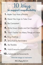 Teach Your Kids How To Be Responsible Active Happy Kid No Response Mom Support Kids Kindness Activities