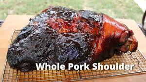 To make this roast pork shoulder recipe, you peel back the skin and make incisions in the meat, which allows the garlicky show productshide products. Whole Pork Shoulder Recipe Bbq Pork Shoulder On Ole Hickory Smoker Malcom Reed Howtobbqright