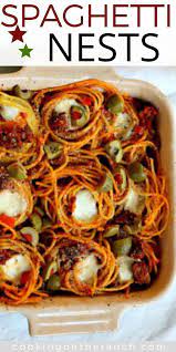 Spaghetti Nests With Tomato Sweet Basil Sauce Recipe Recipes Cooking Spaghetti Best Dinner Recipes