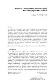 We did not find results for: Pdf Accented French In Films Performing And Evaluating In Group Stylisations
