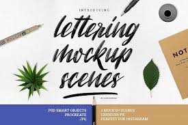 Lettering Mockup Scenes For Instagram Georgebourle Tools And Elements Mock Ups Lettering Instagram Scenes