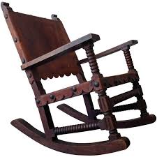 mexican spanish style rocking chair venadillo wood and leather c 1940 1stdibs com antique rocking chairs rocking chair mexican chairs