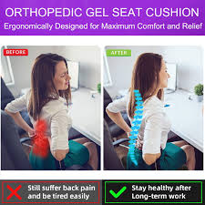 View the top 5 cushion tailbone of 2021. Buy Helishy Gel Seat Cushion Office Chair Car Seat Cushion Non Slip Orthopedic Gel Coccyx Cushion For Tailbone Pain Sciatica Back Pain Relief Online In Indonesia B08ldx6pd4