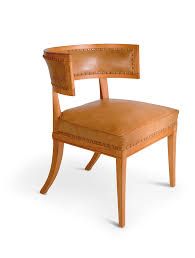 Chairs have an incredible patina which nicely contrasts the fresh, pale grey linen upholstery. The Klismos Chair Soane