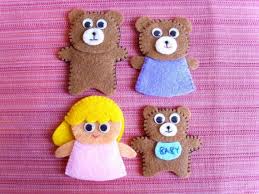 Goldilocks And The Three Bears Finger Puppets Felting Projects Felt Finger Puppets Finger Puppets