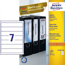5164 (192x34 mm) download template. Avery Zweckform Ordner Etiketten L4760 100 Schmal Kurz Weiss B X H 38 X 192 Mm Pack 700 Stuck