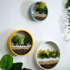 Get it as soon as tomorrow, mar 11. Pots Planters Container Accessories Modern Wall Planters Wall Vase Succulent Planter Circle Round Flower Pot Metal Iron Indoor Vertical Container Wall Hanging Home Decoration Size S M L 3 Pack Set Vertical