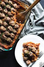 Spaghetti Squash Meatball Casserole Recipe Doyouevenpaleo Net Spaghetti Squash And Meatballs Meatball Casserole Recipe Meatball Casserole