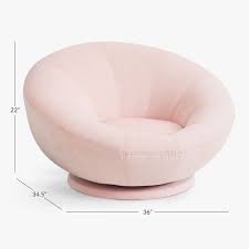 Our newest spin on seating? Chenille Washed Blush Groovy Swivel Chair Pottery Barn Teen