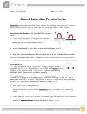 Let's see how well you understand periodic table trends or periodicity. Periodic Trends Gizmo Docx Name Date Student Exploration Periodic Trends Vocabulary Atomic Radius Electron Affinity Electron Cloud Energy Level Group Course Hero