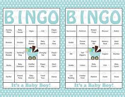Print the bingo cards and cut them out. 60 Baby Shower Bingo Cards Baby Boy Gift Carriage Etsy