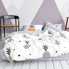 The cost of these white twin size bed is major merit because they come with low price tags despite their abundant benefits. Black White And Gray Pineapple Print Rustic Chic Shabby Chic Abstract Twin Full Size Bedding Sets Hipsterbedding Com