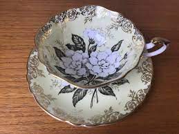 Paragon Tea Cup And Saucer Large White Gardenia Flower Yellow Teacup And Saucer Fine Bone China Tea Cups Paragon Tea Cup Tea