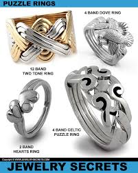 Silver claddagh puzzle ring 4 piece love loyalty friendship 925 sterling 7.3g. Puzzle Ring Fun Jewelry Secrets