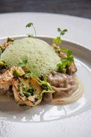 Wild Mushroom Dumplings With Wasabi Foam By Tomas Lidakevicius Fine Dining Recipes Vegetarian Dishes Recipes