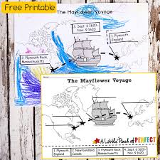 For boys and girls, kids and adults, teenagers and toddlers, preschoolers and older kids at school. The Mayflower Voyage Free Printable Map Activity
