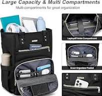 17 pollici zaino del computer portatile, trapuntato zaino convertibile,  Tote computer portatile borsa di lavoro, carino donna zaino di viaggio  borsa ...