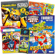 Transformers Rescue Bots Coloring and Activity Book Set - 4 Pc Bundle with  Transformers Imagine Ink, Transformers Activity Book with Games, Stickers,  ...