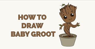 How to draw a realistic baby, step by step, drawing guide, by catlucker. How To Draw Baby Groot Really Easy Drawing Tutorial