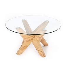 Amazon Com Ivinta Modern Glass Round Coffee Tables For Living Room 32inch Wood Frame Kitchen Modern Glass Coffee Table Round Glass Coffee Table Coffee Table