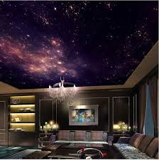 3d Night Sky Nebula Ceiling Custom Wallpaper Wall Murals Bedroom Wallpaper Themes Wallpaper Bedroom Bedroom Ceiling