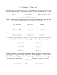Life Changing Contract To Self Life Changes How To Plan How To Double A Recipe