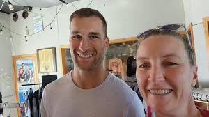 Over the weekend OHS Teacher Abby Goodlaxson ran into both Hawkeye and NFL  legend Dallas Clark and Minnesota Vikings quarterback Kirk Cousins! Of  course both of these NFL greats insisted
