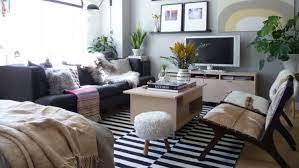 It can impact the flow of conversation when entertaining, the ease of tv viewing during a big sport. 5 Genius Ideas For How To Layout Furniture In A Studio Apartment Apartment Therapy