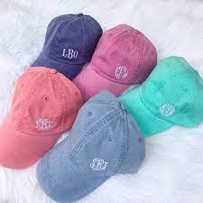 Side Placement Monogram Ball Cap Monogrammed Hat Monogram Etsy Monogram Hats Monogram Cap Monogram