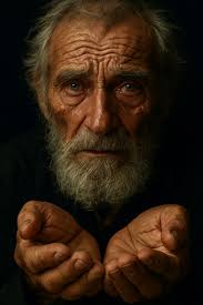 Vintage western portrait of elderly man