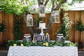 Rustic Lemon Themed Baby Shower Kara S Party Ideas Baby Shower Themes Rustic Baby Shower Outdoor Baby Shower