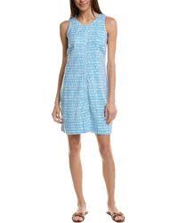 Tommy Bahama Palm A Dora Palma Toile Linen-Blend Mini Dress in Blue