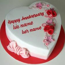 Birthday Cake Heart Shape With Name Editor Make A Happy Anniversary Cards With Name Pic Edit Free Edit Heart Shape Anniversary Cake Imag In 2020 Happy Anniversary Cakes Cake Name Happy Birthday Cakes For Women