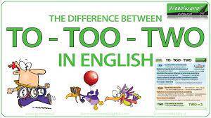 The Difference Between To Too And Two In English Explanation Of The Different Uses Of To Too And T Weather Vocabulary Words Weather Words Weather Vocabulary