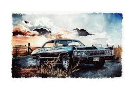 Baby Chevrolet Impala 67 Supernatural By Carella Art Deviantart Com On Deviantart Supernatural Impala Supernatural Art Impala