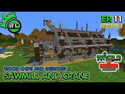 Sawmill today we work out a place to store all of the logs that wells in this episode we build a sawmill for the lumberjacks to saw their logs they have chopped in the forest. Steampunk Style Crane And Sawmill Minecraft Map
