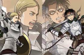 Erwin and Levi as knights