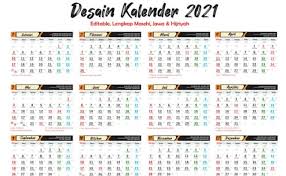 Desain kalender 2021 lengkap dengan tanggal hijriyah dan pasaran jawa 39 Template Desain Kalender 2021