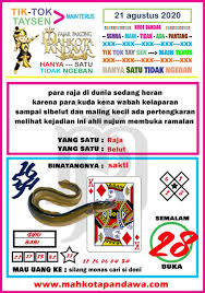 Prediksi Syair Hk 21 Agustus 2020 Keraton4d