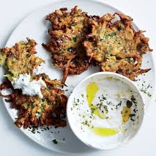 Zucchini Herb Fritters With Garlic Yogurt Recipe Recipes Fritters Zucchini Recipes